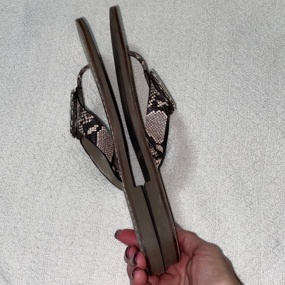 Like new Alice python print leather flip-flops by Brighton